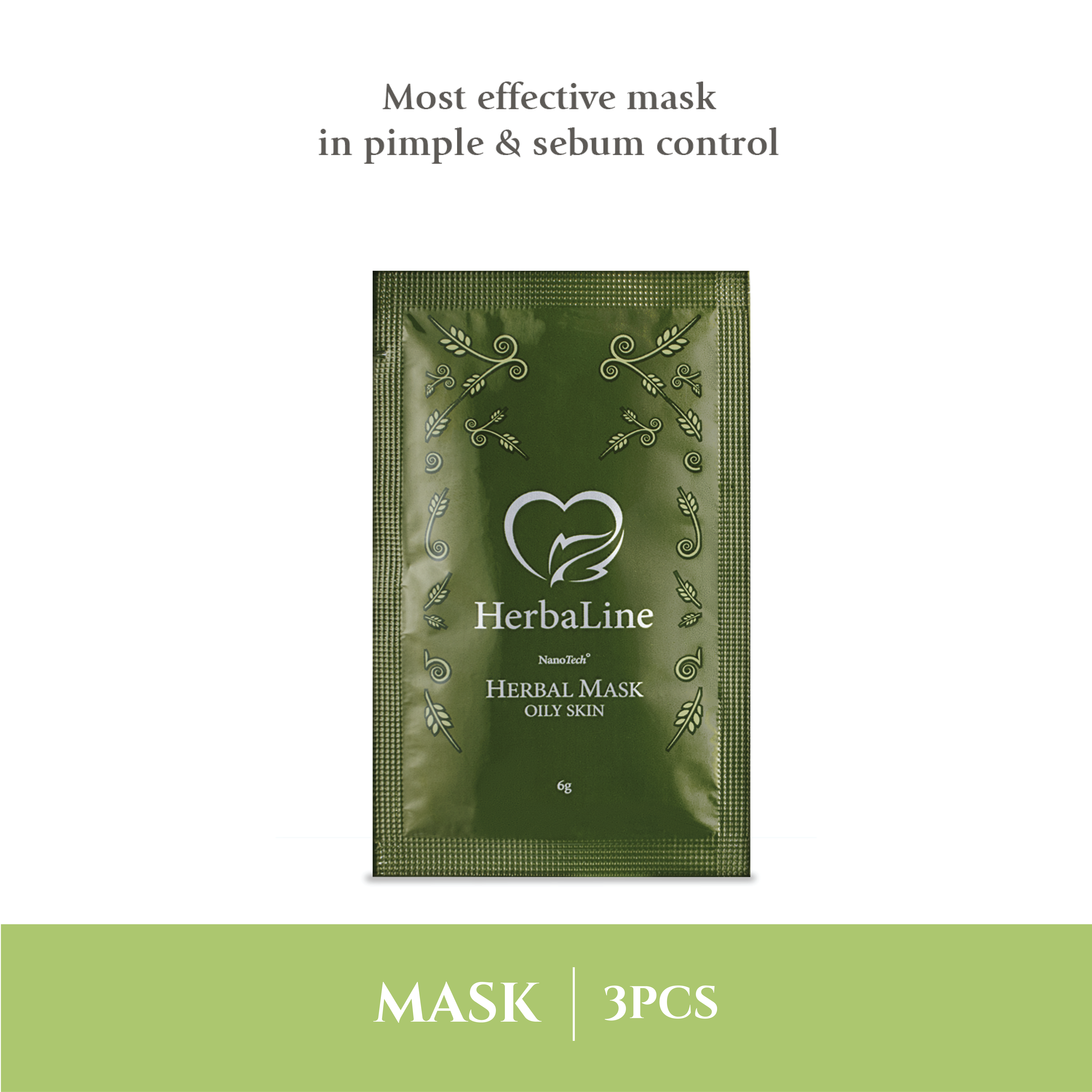 HerbaLine Herbal Mask (Oily Skin) (Pack of 3)